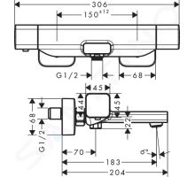 Hansgrohe Ecostat E Termostatická vanová baterie (1)