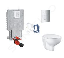 Grohe Uniset Set předstěnové instalace, klozetu, sedátka SoftClose, tlačítka Skate Cosmopolitan a sady pro vhazování tablet, chrom Grohe Uniset Set předstěnové instalace, klozetu, sedátka SoftClose, tlačítka Skate Cosmopolitan a sady pro vhazování tablet, chrom