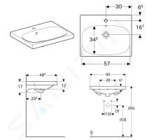 Geberit Acanto Umyvadlo 60x48 cm (1)
