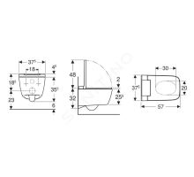 Geberit AquaClean Elektronický bidet AquaClean Sela Square s keramikou (1)