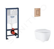 Grohe Rapid SL Set předstěnové instalace, klozetu, sedátka SoftClose a tlačítka Skate Cosmopolitan, kartáčovaný Warm Sunset
