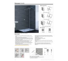 Hüppe Xtensa pure s nástěnnou lištou 4-úhelník walk-in posuvné dveře 1-dílné s pevným segmentem upevnění vlevo (1)