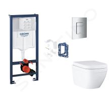 Grohe Rapid SL Set předstěnové instalace, klozetu, sedátka SoftClose, tlačítka Skate Cosmopolitan a sady pro vhazování tablet, Triple Vortex, chrom Grohe Rapid SL Set předstěnové instalace, klozetu, sedátka SoftClose, tlačítka Skate Cosmopolitan a sady pro vhazování tablet, Triple Vortex, chrom