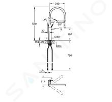 Grohe Essence Dřezová baterie s flexibilním ramenem s přepínačem (1)