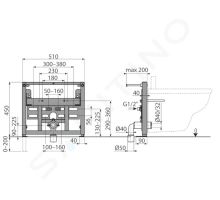 Alca Předstěnové instalace Předstěnová instalace pro bidet (1)