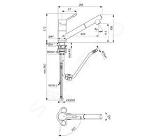 Ideal Standard Ceralook Dřezová baterie s výsuvnou koncovkou (1)