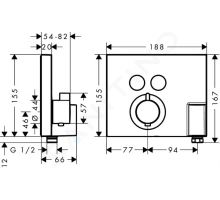 Hansgrohe Shower Select Termostatická baterie pod omítku (1)