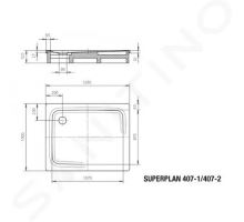 Kaldewei Avantgarde Sprchová vanička Superplan 407-2 (1)