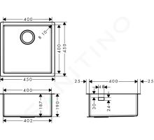 Hansgrohe Dřezy Podstavný dřez S719-U400 (1)