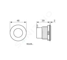 Ideal Standard Septa Pro Ovládací tlačítko splachování XS P1 (1)
