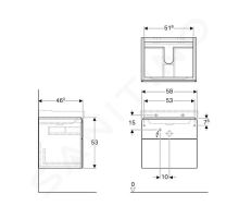 Geberit Xeno 2 Skříňka pod umyvadlo 60 cm (1)