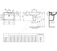 Ideal Standard Eurovit Polosloup pro umyvadlo (1)