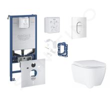 Grohe Rapid SLX Set předstěnové instalace, klozetu, sedátka SoftClose, tlačítka Arena Cosmopolitan a sady pro vhazování tablet, alpská bílá Grohe Rapid SLX Set předstěnové instalace, klozetu, sedátka SoftClose, tlačítka Arena Cosmopolitan a sady pro vhazování tablet, alpská bílá