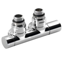 TWIN připojovací sada ventilů pro středové připojení, rozteč 50mm, chrom TWIN připojovací sada ventilů pro středové připojení, rozteč 50mm, chrom