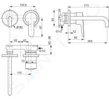 Ideal Standard Connect Blue Umyvadlová baterie pod omítku (1)