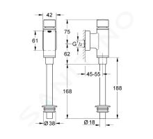 Grohe Rondo Pisoárový splachovač (1)