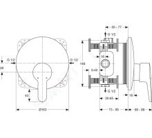 Ideal Standard Connect Blue Páková sprchová baterie pod omítku (1)