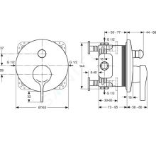 Ideal Standard Melange Vanová baterie pod omítku (1)