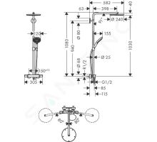 Hansgrohe Raindance Select S Sprchový set Showerpipe s termostatem (1)