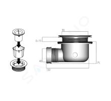 Ideal Standard Ultra Flat S Odpadová souprava ke sprchové vaničce Ultraflat S (1)
