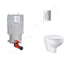 Grohe Uniset Set předstěnové instalace, klozetu, sedátka SoftClose a tlačítka Skate Cosmopolitan, chrom