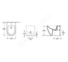 Villeroy & Boch Subway 2.0 Stojící bidet 560x375 mm (1)