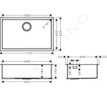 Hansgrohe Dřezy Podstavný dřez S719-U660 (1)