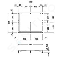 Duravit Příslušenství Podpora sprchové vaničky 1000x800 mm (1)
