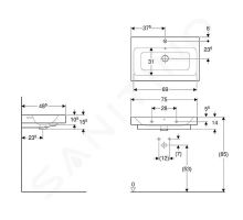 Geberit iCon Umyvadlo 75x49 cm (1)