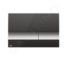 Alca Basic Ovládací tlačítko splachování, černá/chrom mat Alca Basic Ovládací tlačítko splachování, černá/chrom mat