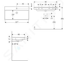 Geberit Xeno 2 Umyvadlo 90x48 cm (1)