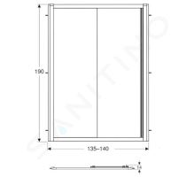 Geberit GEO Sprchové dveře 140x190 cm (1)