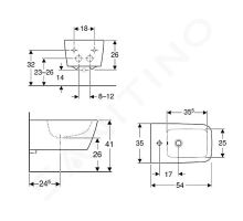 Geberit iCon Závěsný bidet 350x260x540 mm (1)