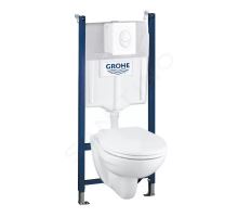 Grohe Solido Sada pro závěsné WC + klozet a sedátko softclose, tlačítko Skate Air, bílá