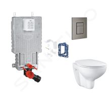 Grohe Uniset Set předstěnové instalace, klozetu, sedátka SoftClose, tlačítka Skate Cosmopolitan a sady pro vhazování tablet, kartáčovaný Hard Graphite Grohe Uniset Set předstěnové instalace, klozetu, sedátka SoftClose, tlačítka Skate Cosmopolitan a sady pro vhazování tablet, kartáčovaný Hard Graphite