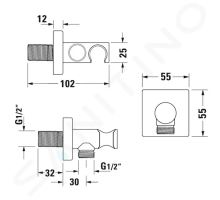 Duravit Příslušenství Sprchové kolínko s držákem (1)