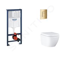 Grohe Rapid SL Set předstěnové instalace, klozetu, sedátka SoftClose a tlačítka Skate Cosmopolitan, Triple Vortex, Cool Sunrise