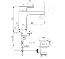 Ideal Standard Edge Umyvadlová baterie s výpustí (1)