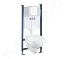 Grohe Solido Set předstěnové instalace, klozetu a sedátka softclose, tlačítko Skate Air, alpská bílá