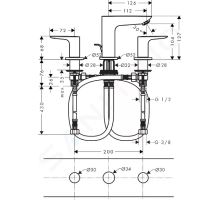 Hansgrohe Talis E Umyvadlová baterie s výpustí (1)
