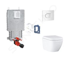 Grohe Uniset Set předstěnové instalace, klozetu, sedátka SoftClose, tlačítka Arena Cosmopolitan a sady pro vhazování tablet, Triple Vortex, alpská bílá Grohe Uniset Set předstěnové instalace, klozetu, sedátka SoftClose, tlačítka Arena Cosmopolitan a sady pro vhazování tablet, Triple Vortex, alpská bílá
