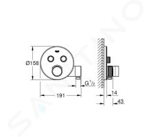 Grohe Grohtherm SmartControl Termostatická sprchová podomítková baterie (1)