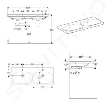 Geberit Acanto Dvojumyvadlo 120x48 cm (1)