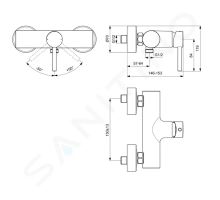 Ideal Standard CeraLine Sprchová nástěnná baterie (1)