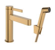 Hansgrohe Finoris Umyvadlová baterie s výpustí Push-Open a bidetovou sprškou, EcoSmart, kartáčovaný bronz Hansgrohe Finoris Umyvadlová baterie s výpustí Push-Open a bidetovou sprškou, EcoSmart, kartáčovaný bronz