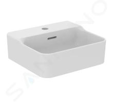 Ideal Standard Conca Ceram Umývátko na desku 40x35 cm, s přepadem, otvor pro baterii, bílá Ideal Standard Conca Ceram Umývátko na desku 40x35 cm, s přepadem, otvor pro baterii, bílá