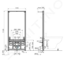 Alca Předstěnové instalace Předstěnová instalace pro bidet (1)