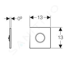 Geberit Splachovací systémy Elektronické ovládání splachování pisoárů typ 01 (1)