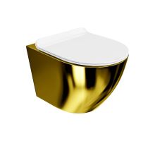 LAVITA Sofi slim gold/white závěsné WC, Rimless, zlatá LAVITA Sofi slim gold/white závěsné WC, Rimless, zlatá