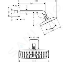 Hansgrohe Raindance E Hlavová sprcha 240 (1)